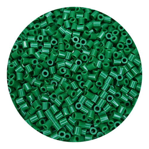 1kilo Hama Beads 5mm Color A , 18000beads Aprox Color Verde Pino Diámetro 5 Mm