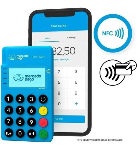 Imagem 1 de 3 de Maquininha De Cartões Nfc Aceita Pagamento Por Aproximação