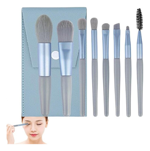 Set 8 Brochas De Maquillaje Kit Profesional Pinceles Brocha