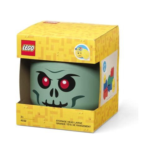 Caja De Almacenamiento Lego 8.5l, Apilable Esqueleto Verde