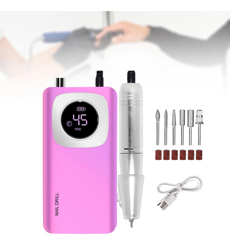 Taladro Eléctrico Inalámbrico Para Uñas, Juego De Taladro