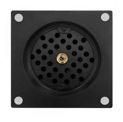 Ralo Click Inteligente De Banheiro Quadrado 15 Cm Inox Preto