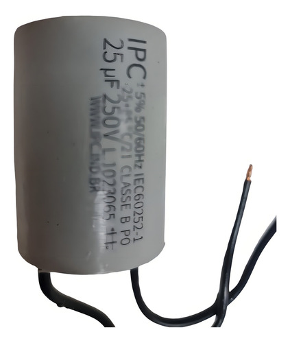 Capacitor 25uf 250vac 50/60 Hz Motor Tanquinho Portão 127v