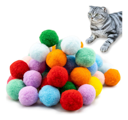 Zacmia Cat Toy Balls For All Breeds (50pcs/1.18in) - Quiet &