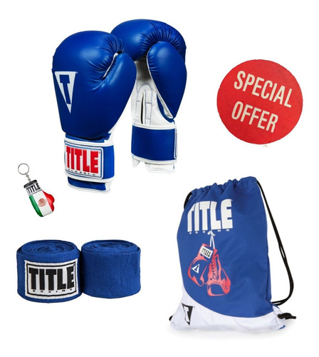 Kit Title Boxing Guantes De Box Title, Mochila, Vendas.