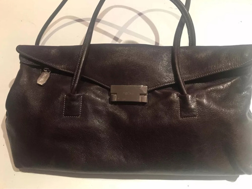 Cartera De Hombro Cuero Prune No Sarkany No Lazaro 