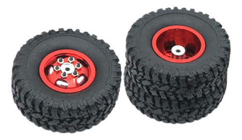 4 Piezas Rc Coche Escala 1:16 Buggy Neumáticos De Rojo