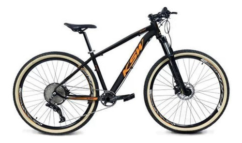 Bicicleta Aro 29 Ksw Xlt Aluminio 21v Cambios Index Cor Preto/Laranja Tamanho do quadro 15