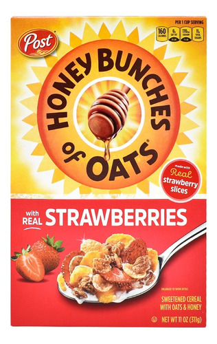 Post Cereal Multigrano Con Fresas Y Miel Honey Bunches 311 G