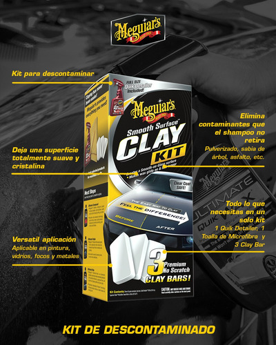 Imagen 7 de 8 de Kit De Descontaminado Meguiars Smooth Surface Clay Kit