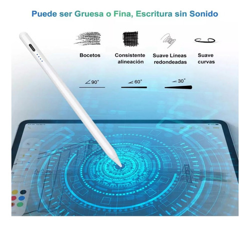 Lápiz Óptico Stylus Pluma Para iPad Android Universal Blanco