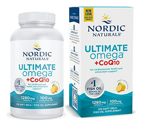 Omega Coq10 Nordic Naturals - 120 Cápsulas Blandas - 1280 Mg Omega-3 + 