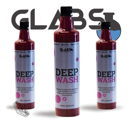 Glabs | Deep Wash | Shampoo | Ph Neutro Con Cera | 500cc | Detail / Detailing