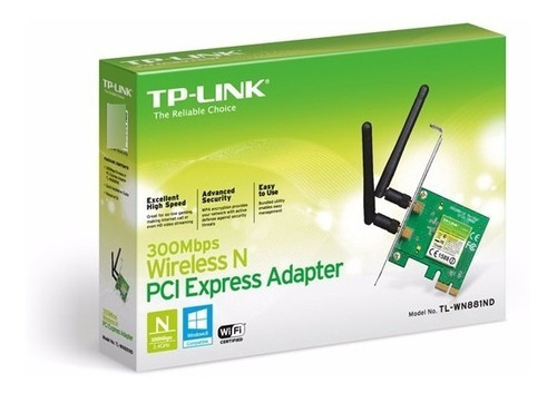 Adaptador Pci Express Wireless N 300mbps Tp-link Tl-wn881nd