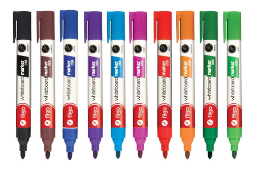 Marcador Filgo 058 Para Pizarra 10 Colores Surtidos