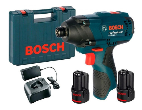 Imagen 1 de 10 de Atornillador De Impacto Bosch 12v 100nm Gdr 120-li Con 2 Bat