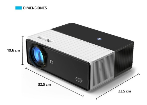 Proyector 9500 Lumenes 45 - 200 Pulgadas Bluetooth 1080p