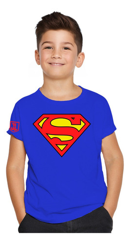 Polera Superman Superheroe Liga De La Justicia Niño