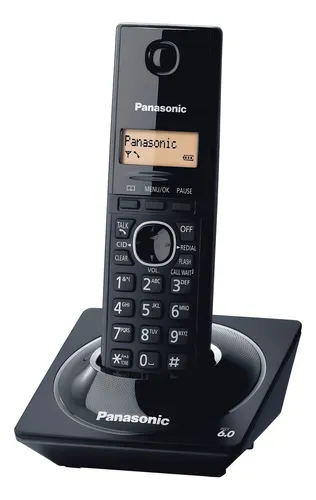 Teléfono Panasonic KX-TG1711 inalámbrico - color negro