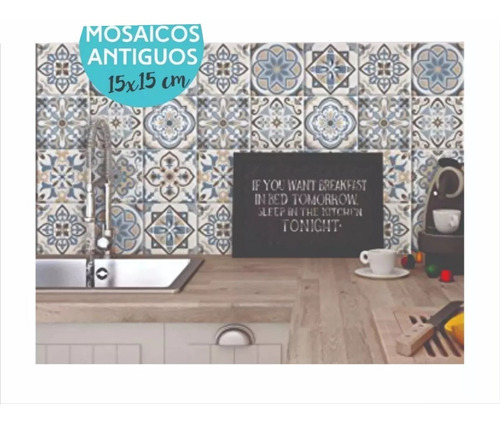 Vinilos Para Azulejos, Autoadhesivos De Mosaicos X105 Un.