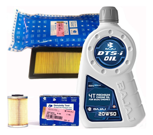 Filtro De Aire / Aceite + Aceite Original Rouser 200 Ns Kit