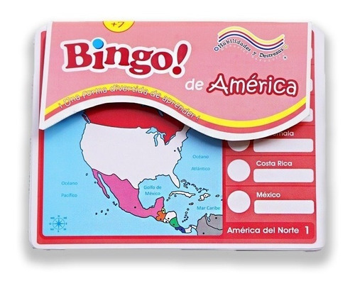 Juego Mesa Bingo America Aprender Divertido Continente 