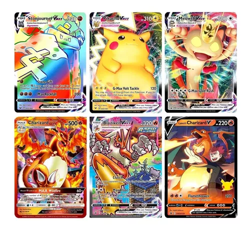 20 Cartas Pokemon Vmax Sem Repetir + 1 Carta Charizard Vmax