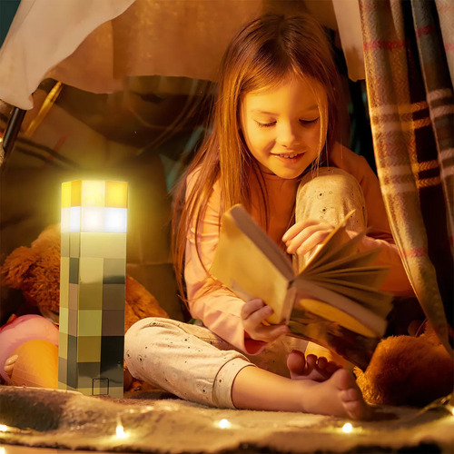 Minecraft Linterna Led Luz Nocturna Brownstone