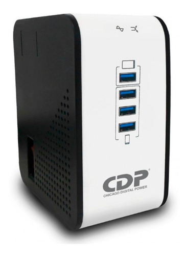 Regulador De Voltaje Cdp R2cu-avr1008 1000va 8 Tomas 4 Usb