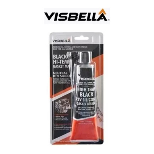 Silicone Alta Tempratura Visbella Black 375º
