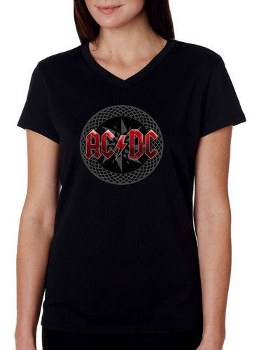 Camiseta Baby Look Preta Banda Rock Ac/dc Acdc Ac Dc 2