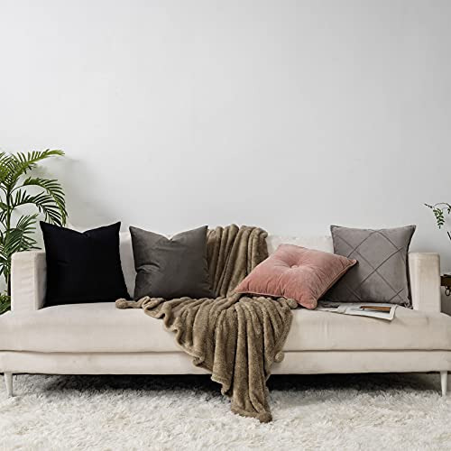 Juego De 2 Fundas De Almohada De Terciopelo 56x56 Cm