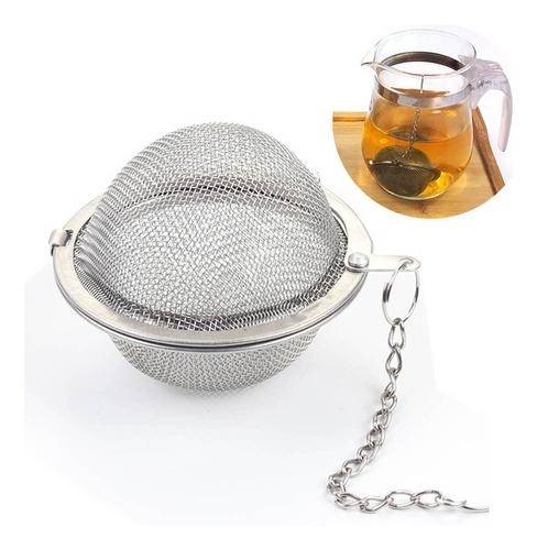 Infusor De Té Café Bola Acero Inoxidable Malla Filtro Tete