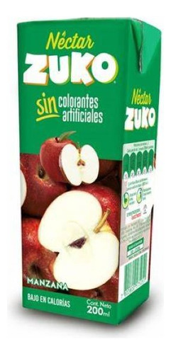 Jugo Zuko Néctar Naranja Bombillin De 6 Unidades
