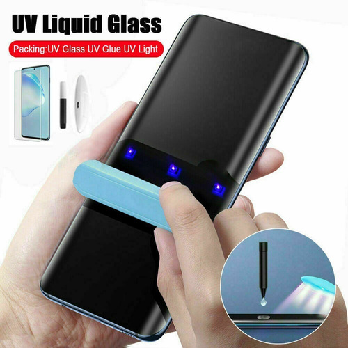 Imagen 3 de 5 de Mica De Vidrio Templado Uv Protector Galaxy S20 Plus Ultra