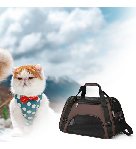 Bolsa De Viaje De Mascotas De Portabebia De Gato, Marrón M