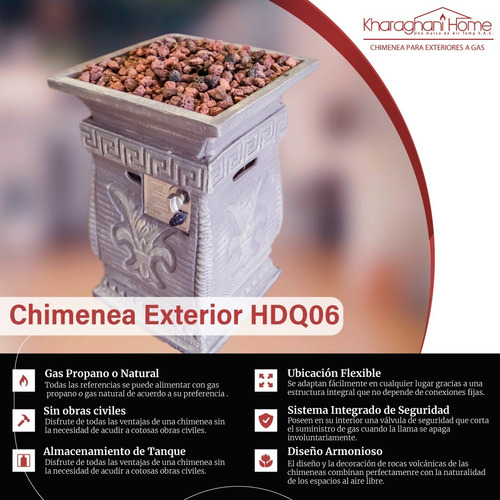 Imagen 4 de 4 de Chimenea A Gas Para Exteriores