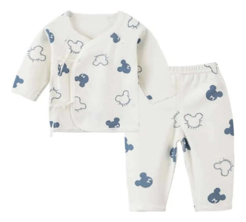 Set 2 Piezas Pijama Niño Mickey Azul Jump Kids 100% Algodón