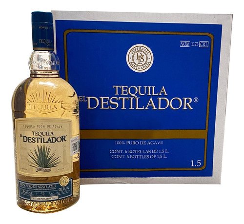 Caja Tequila Destilador Reposado 1.5l 6 Piezas