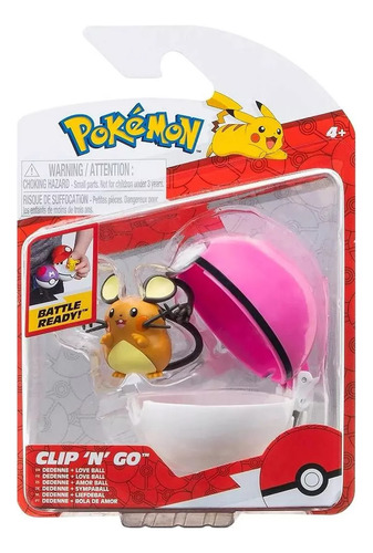 Pokémon Clip N Go Battle Ready Dedenne + Amor Ball