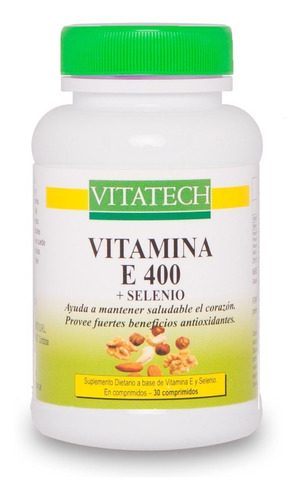 Vitamina E 400 + Selenio Vitatech X 30 Comprimidos Sabor Sabor