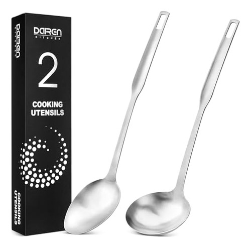 Cucharas Para Servir Y Cucharón Para Sopa De Acero Inoxidabl