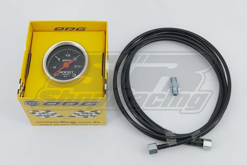 Manômetro Pressão Turbo 3kg Evo 52mm Odg + Kit Instalação