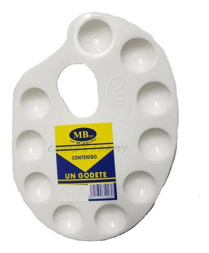 Kit: 1 Godete De Plástico + 12 Pinturas Politec De 30ml