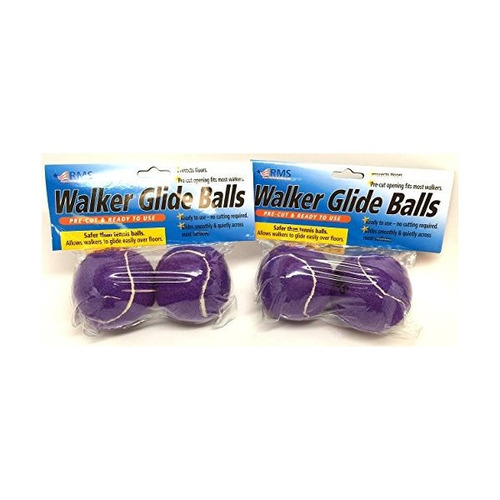 Rms Walker Glide Balls, Púrpura (paquete De 4)