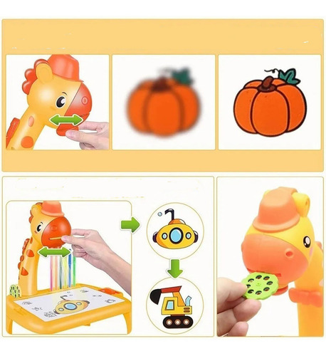 Jirafa Proyector De Dibujo Mesa De Arte Para Niños Set Largo
