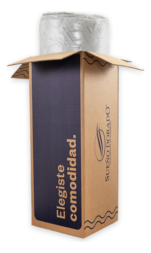 Colchón En Caja Sueño Dorado Box Plus King 180x200 Espuma