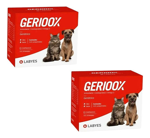 2 Pack Gerioox Suplemento Geriátrico Para Perroygato 30 Tab