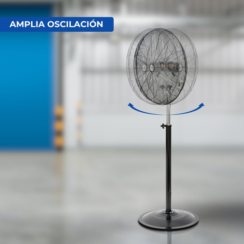 Ventilador Narvik Air De 24 Pulgadas De Pedestal, Oscilatorio, Altura Ajustable, Potente Con Aspas Metálicas