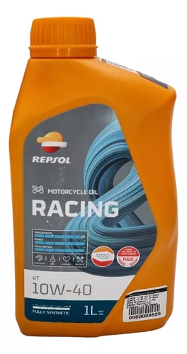 Aceite Repsol Moto Racing 4T 5W40 4 L - 34,90 € -   Capacidad 4 Litros